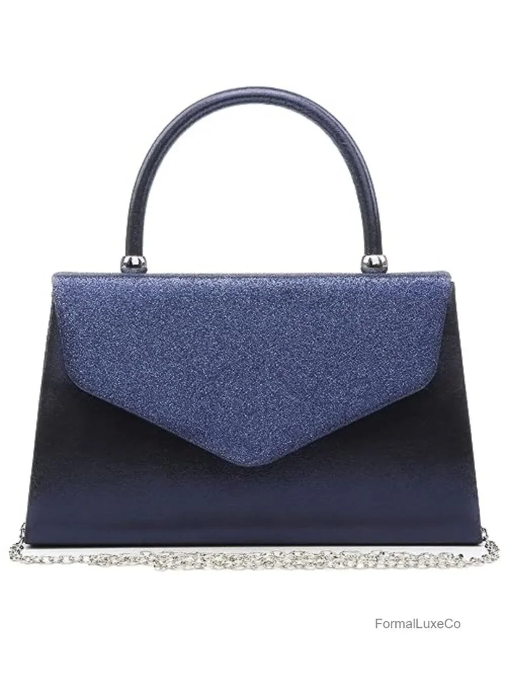 Frosted Glittering Evening Clutch Purse with Detachable Chain Strap